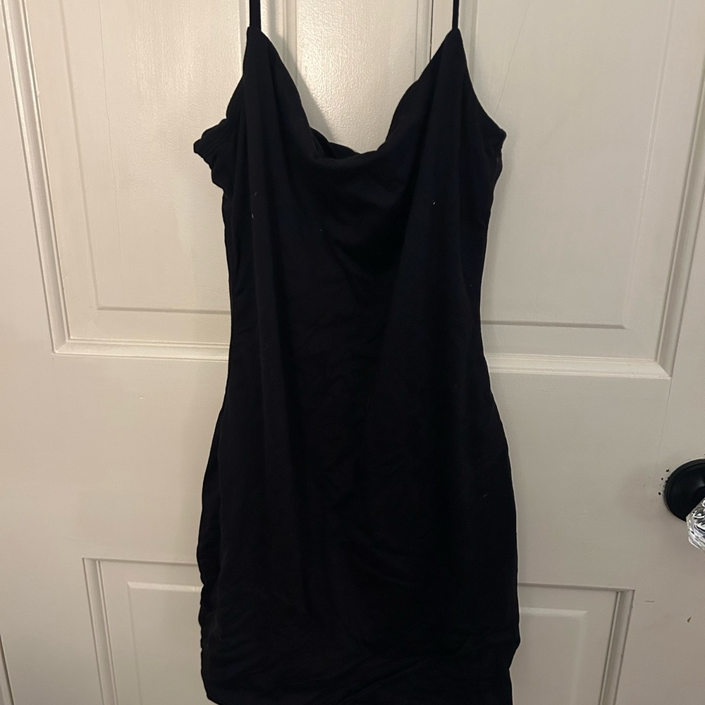 Black fit mini dress